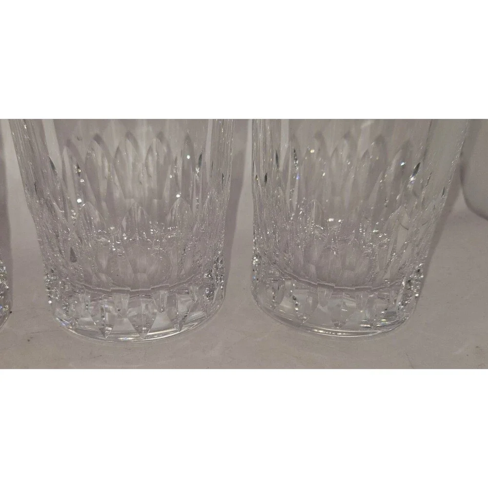 set of 4 TYSON Foods Crystal Glass Highball Glasses chicken arkansas cocktail